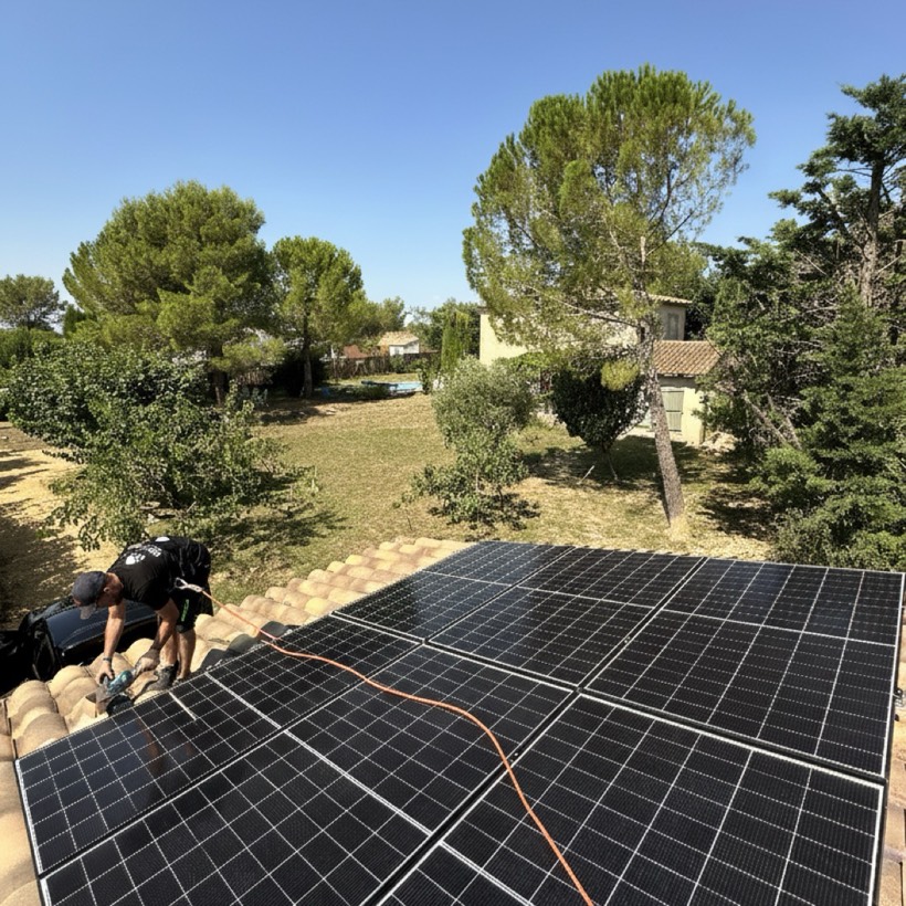 Installation de panneaux photovoltaïques